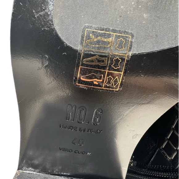 No. 6 Store Arne Zip-Up Leather Ankle Boot in Black size 40 made in Italy - Picture 8 of 10